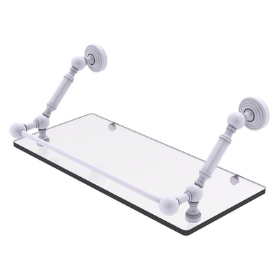 Waverly Place Floating Glass Shelf with Gallery Rail