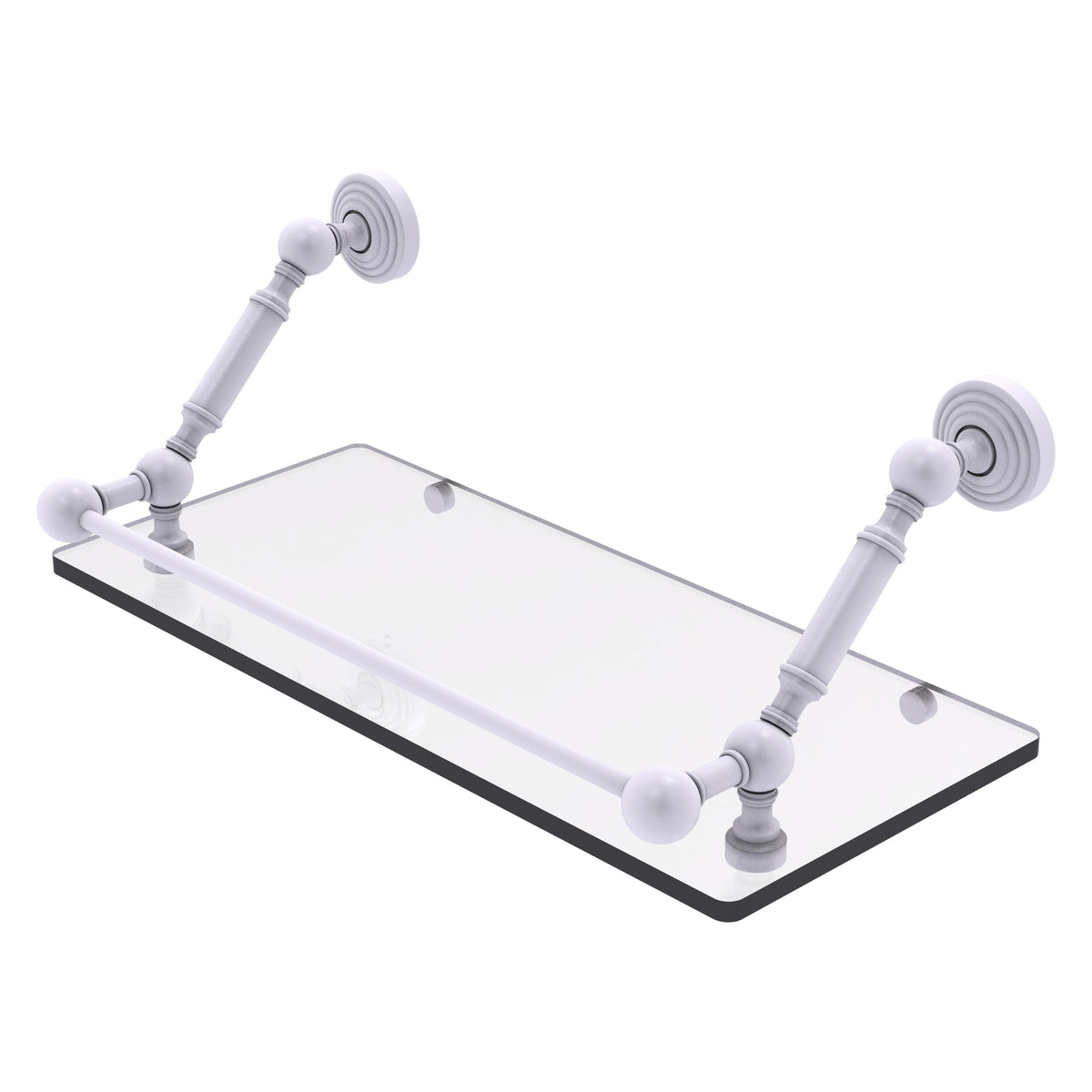 Waverly Place Floating Glass Shelf with Gallery Rail