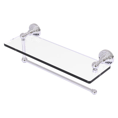 Waverly Place Collection Paper Towel Holder with Glass Shelf