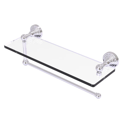 Waverly Place Collection Paper Towel Holder with Glass Shelf