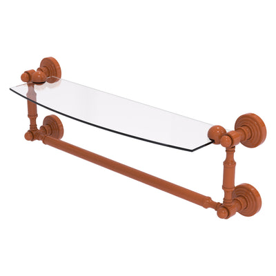 Waverly Place Collection Glass Vanity Shelf  with Integrated Towel Bar