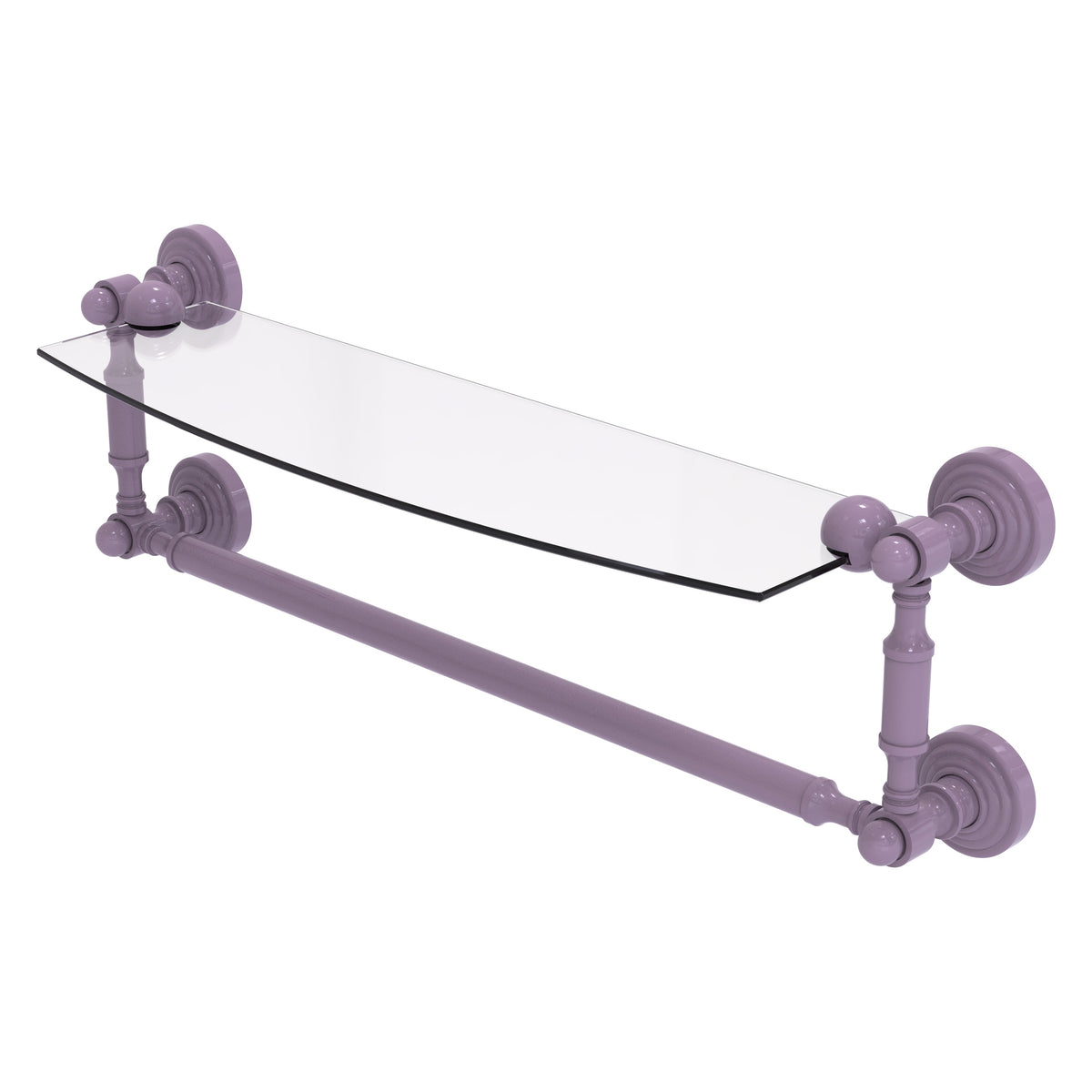 Waverly Place Collection Glass Vanity Shelf  with Integrated Towel Bar