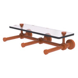 Waverly Place Collection Horizontal Reserve 3 Roll Toilet Paper Holder with Glass Shelf