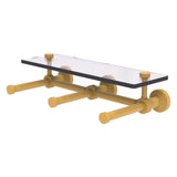 Waverly Place Collection Horizontal Reserve 3 Roll Toilet Paper Holder with Glass Shelf