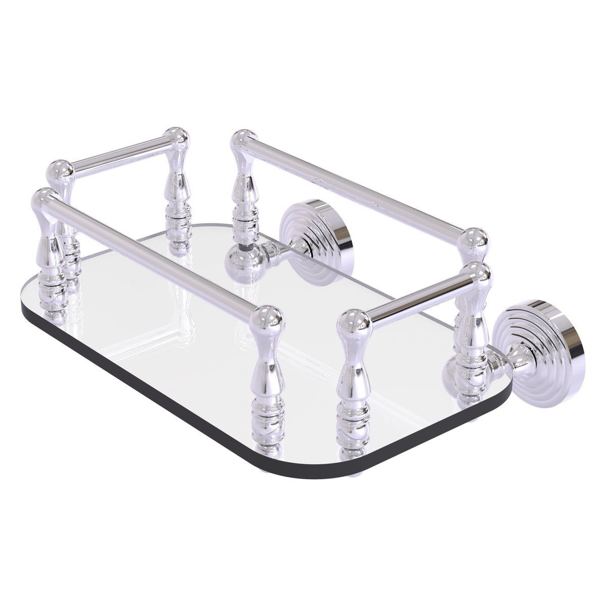 Waverly Place Collection Wall Mounted Glass Guest Towel Tray