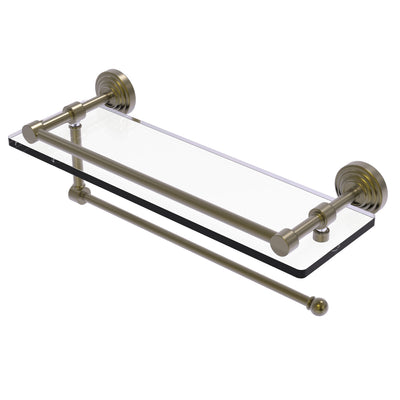 Waverly Place Collection Paper Towel Holder with Gallery Rail Glass Shelf