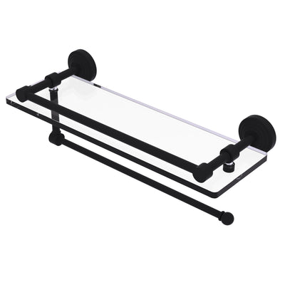 Waverly Place Collection Paper Towel Holder with Gallery Rail Glass Shelf