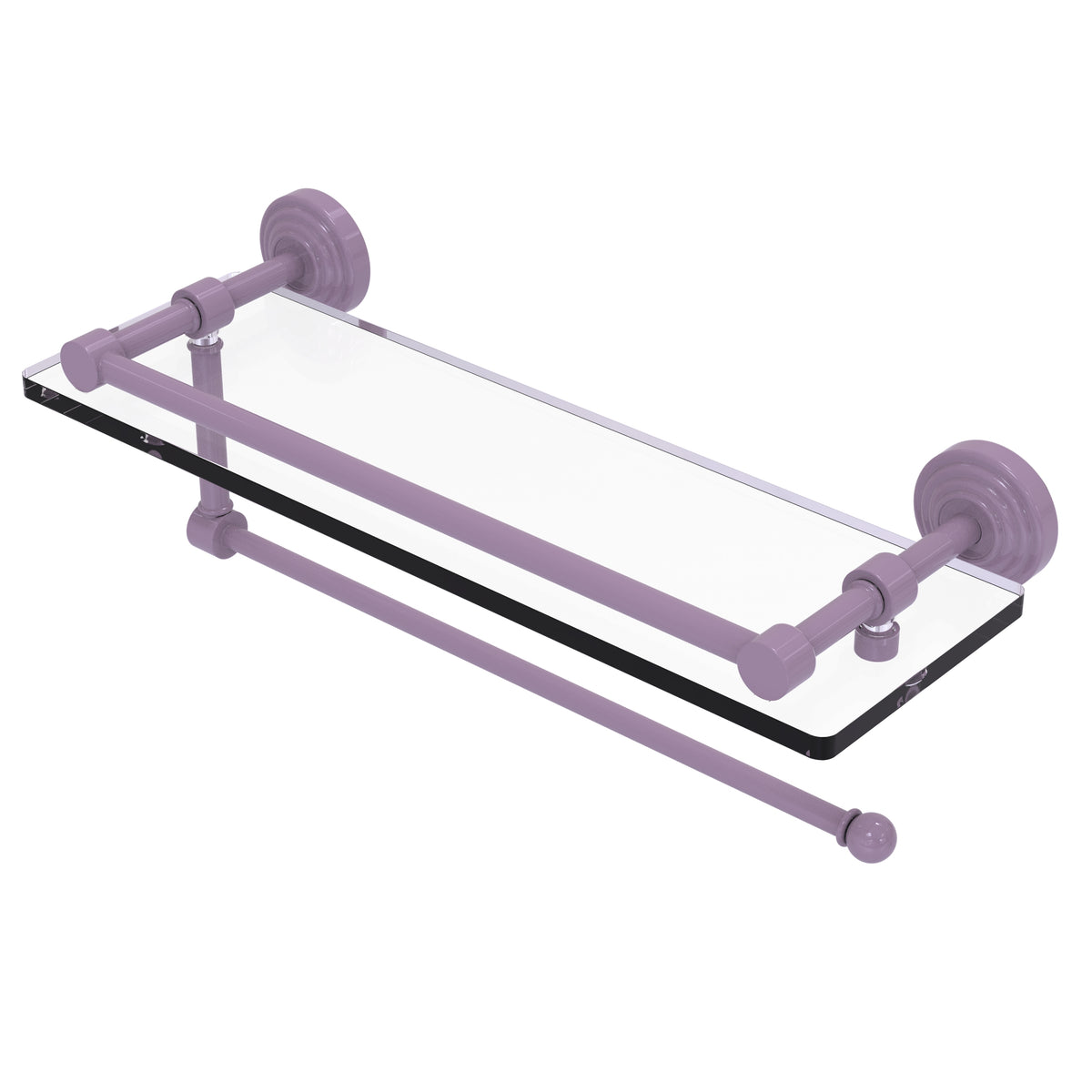 Waverly Place Collection Paper Towel Holder with Gallery Rail Glass Shelf