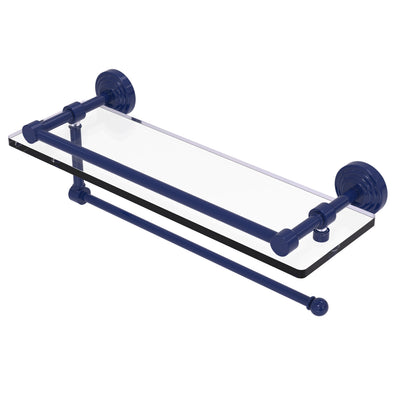 Waverly Place Collection Paper Towel Holder with Gallery Rail Glass Shelf