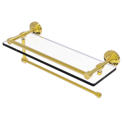 Waverly Place Collection Paper Towel Holder with Gallery Rail Glass Shelf