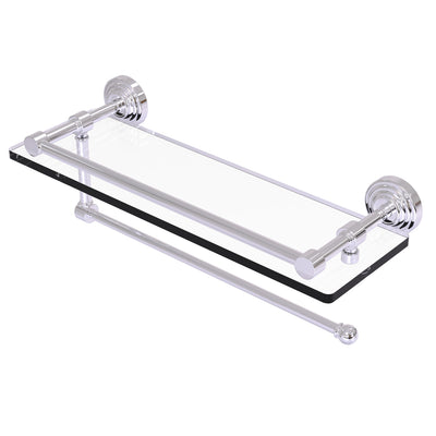 Waverly Place Collection Paper Towel Holder with Gallery Rail Glass Shelf
