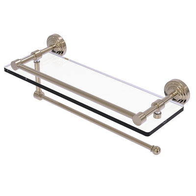 Waverly Place Collection Paper Towel Holder with Gallery Rail Glass Shelf