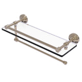 Waverly Place Collection Paper Towel Holder with Gallery Rail Glass Shelf