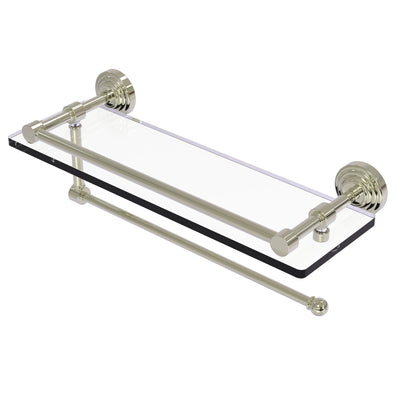 Waverly Place Collection Paper Towel Holder with Gallery Rail Glass Shelf