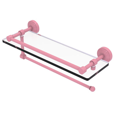 Waverly Place Collection Paper Towel Holder with Gallery Rail Glass Shelf
