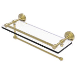 Waverly Place Collection Paper Towel Holder with Gallery Rail Glass Shelf