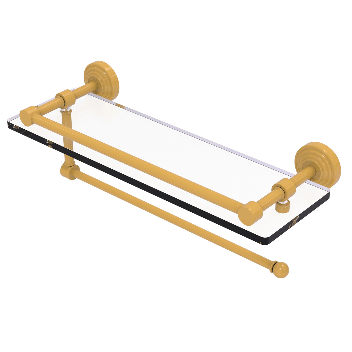 Waverly Place Collection Paper Towel Holder with Gallery Rail Glass Shelf