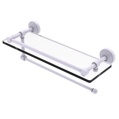 Waverly Place Collection Paper Towel Holder with Gallery Rail Glass Shelf