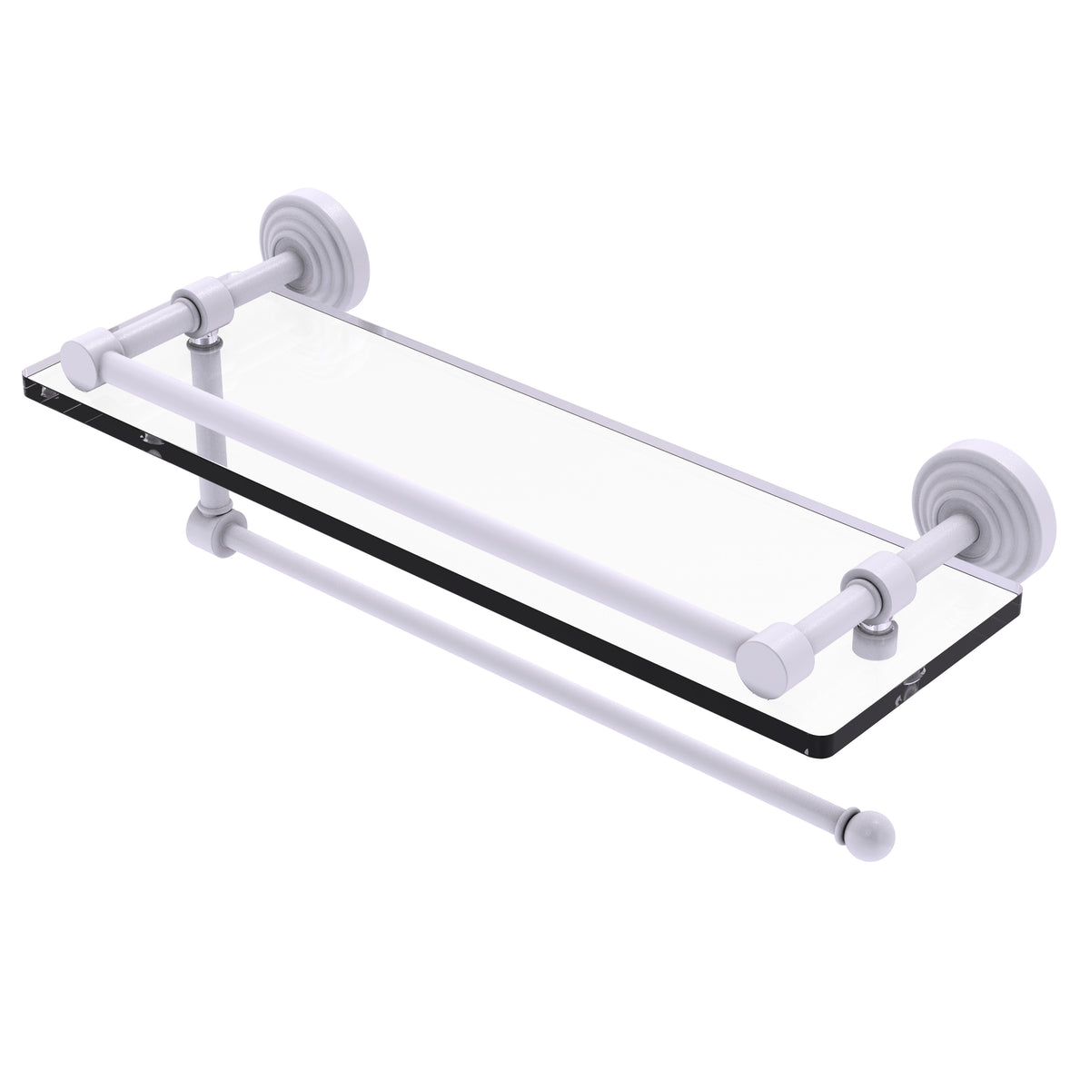 Waverly Place Collection Paper Towel Holder with Gallery Rail Glass Shelf
