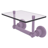 Washington Square Collection Two Post Toilet Tissue Holder with Glass Shelf
