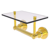 Washington Square Collection Two Post Toilet Tissue Holder with Glass Shelf