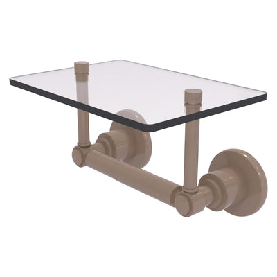 Washington Square Collection Two Post Toilet Tissue Holder with Glass Shelf