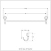 Venus Collection Towel Bar with Smooth Accents