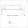 Venus Collection Glass Shelf with Smooth Accents