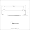 Venus Collection Glass Shelf with Smooth Accents