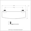 Venus Collection Glass Shelf with Twisted Accents