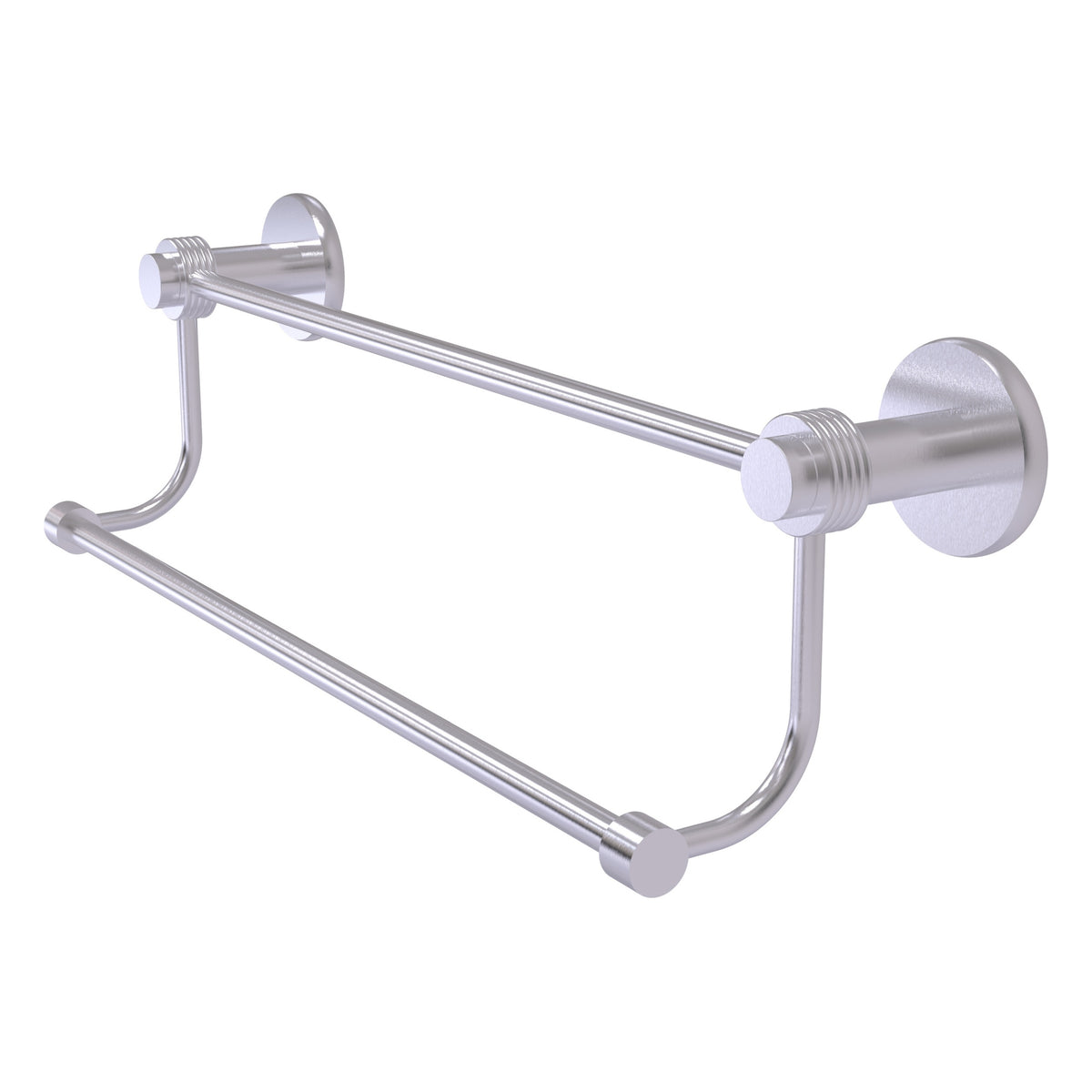 Mercury Collection Double Towel Bar with Grooved Accents