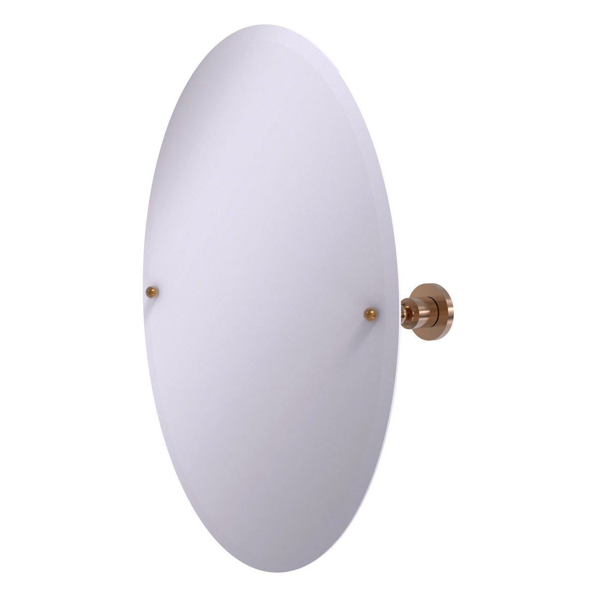 Frameless Oval Tilt Mirror with Beveled Edge