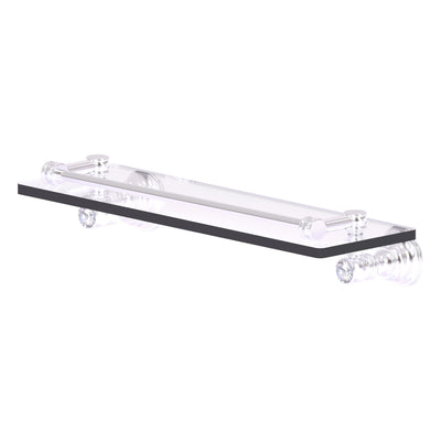 Carolina Crystal Collection Glass Shelf with Gallery Rail
