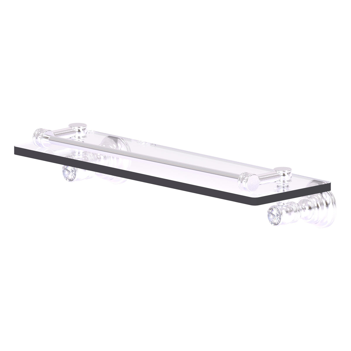 Carolina Crystal Collection Glass Shelf with Gallery Rail