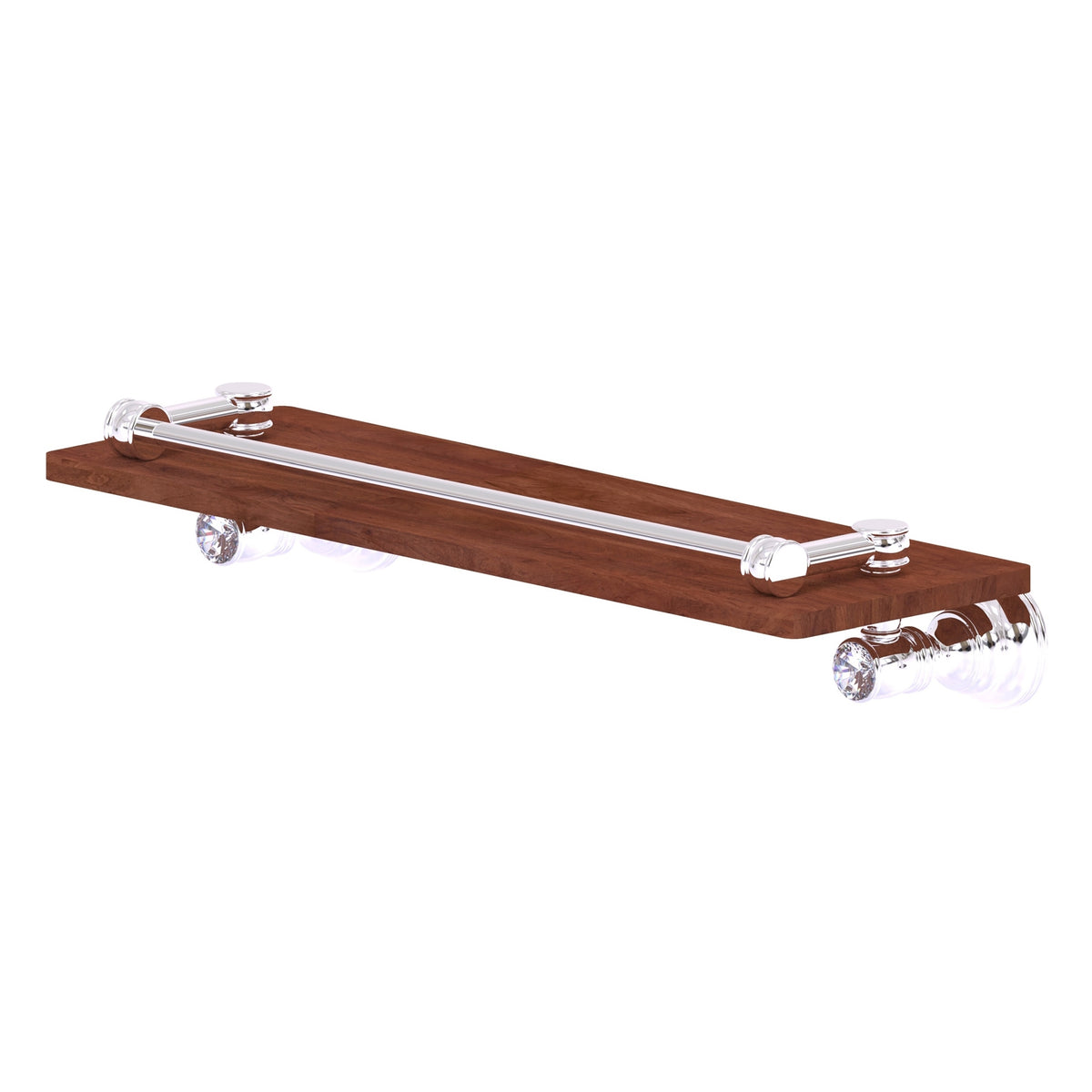 Carolina Crystal Collection Wood Shelf with Gallery Rail