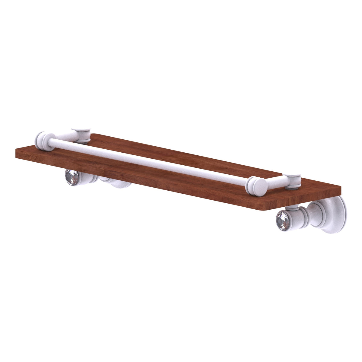Carolina Crystal Collection Wood Shelf with Gallery Rail