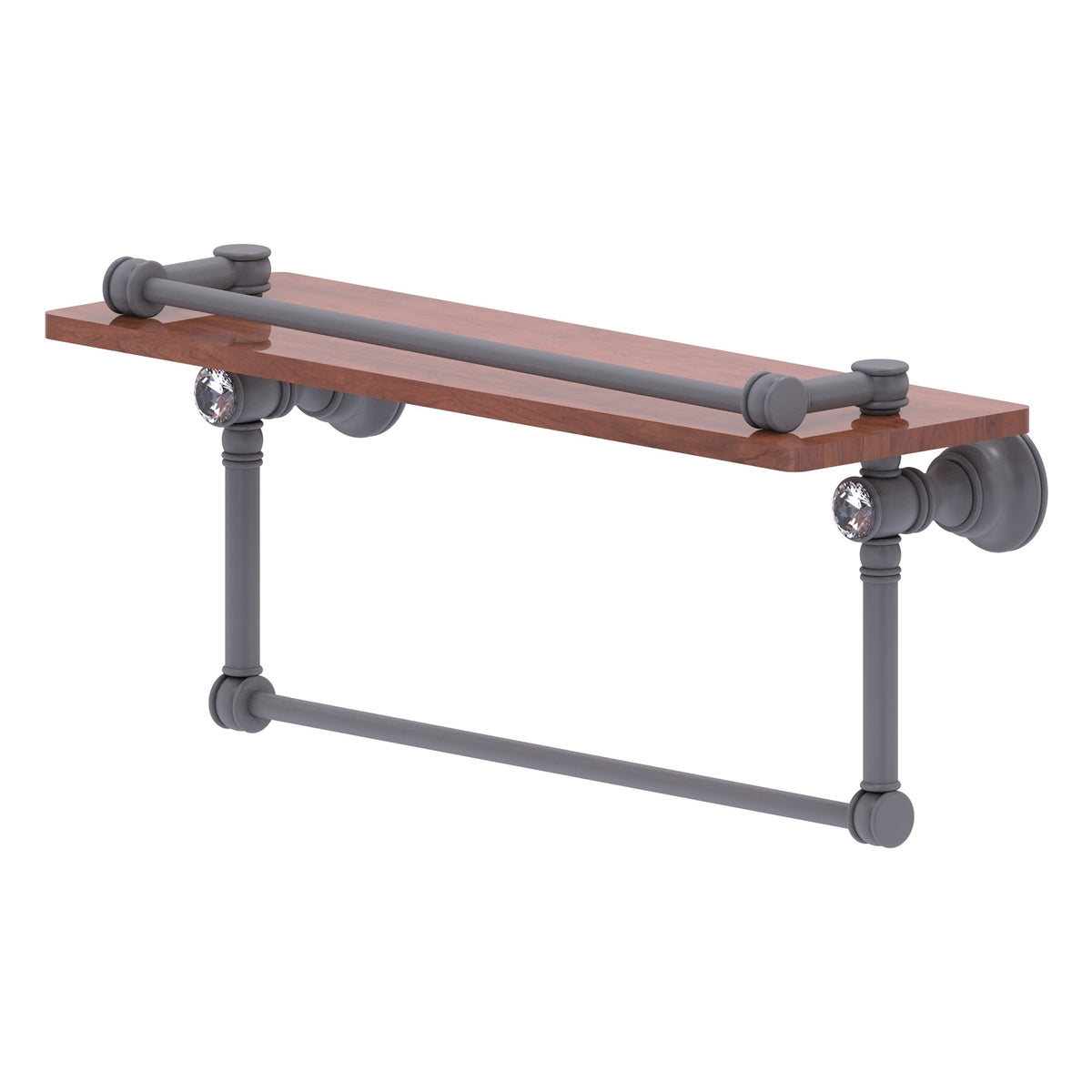 Carolina Crystal Collection Gallery Wood Shelf with Towel Bar