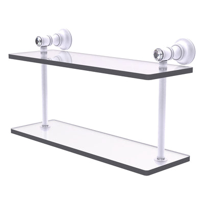 Carolina Crystal Collection Two Tiered Glass Shelf