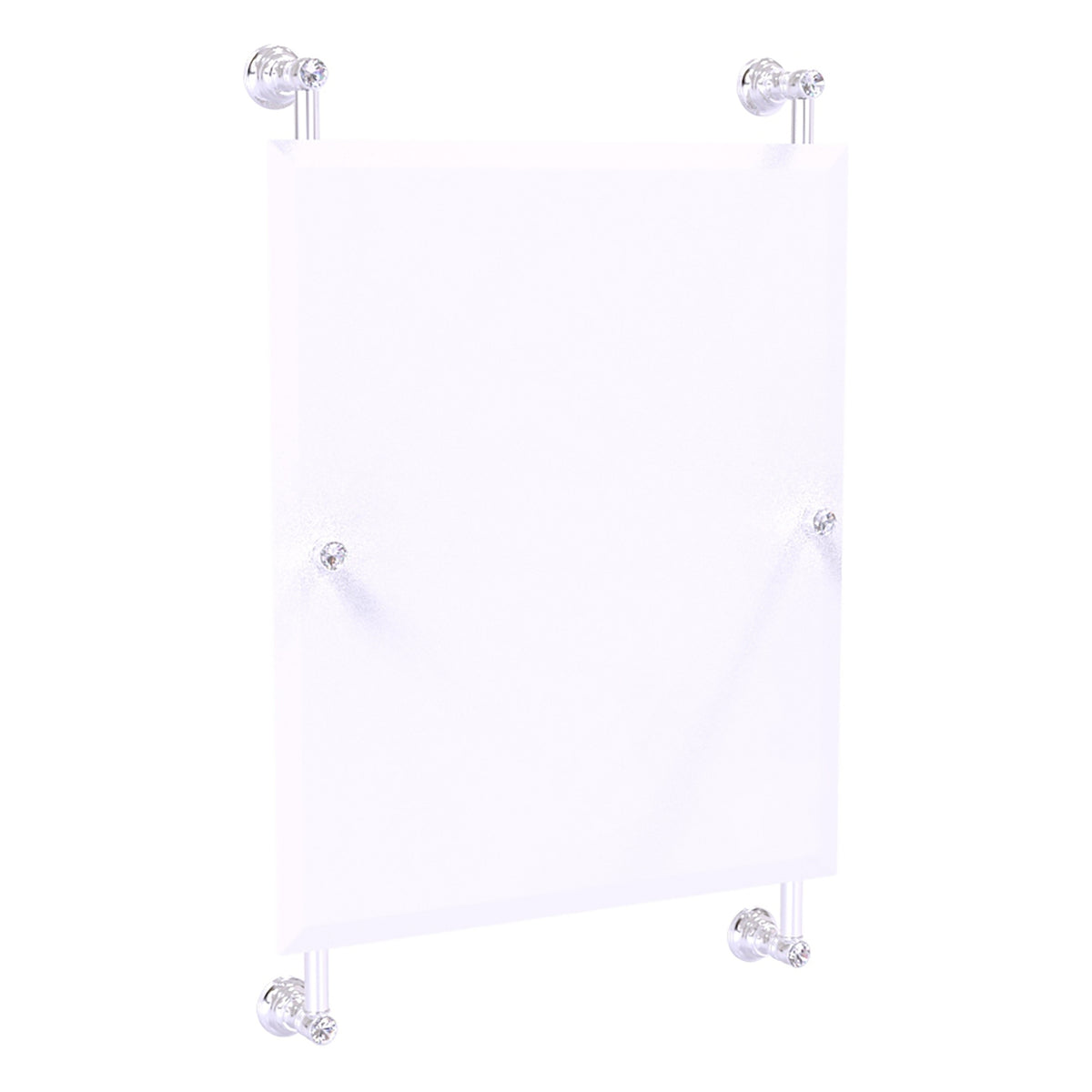 Carolina Crystal Collection Rectangular Frameless Rail Mounted Mirror