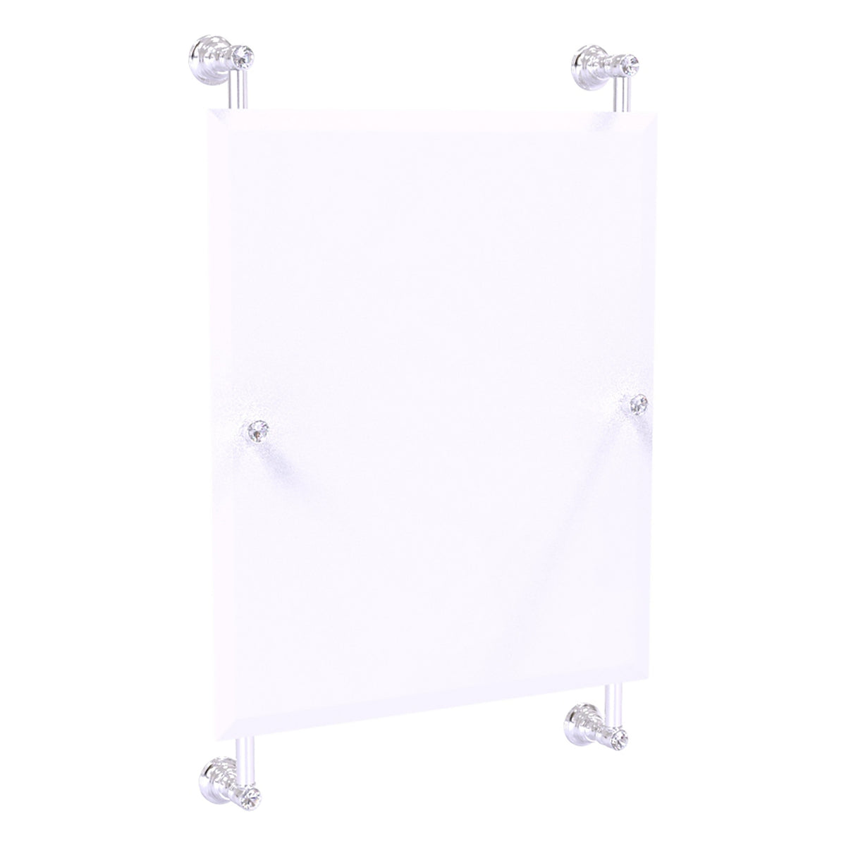 Carolina Crystal Collection Rectangular Frameless Rail Mounted Mirror