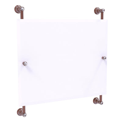 Carolina Crystal Landscape Rectangular Frameless Rail Mounted Mirror