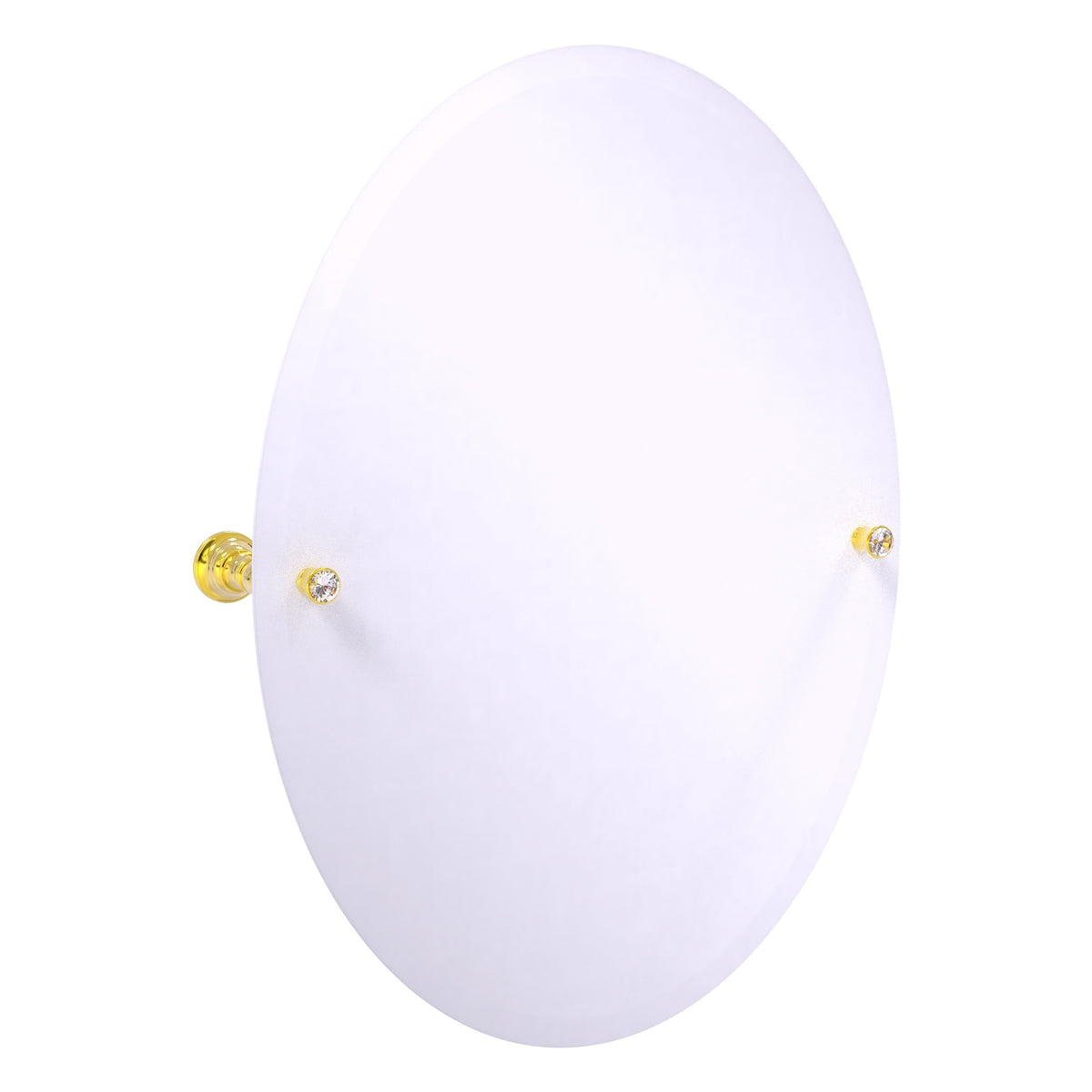 Carolina Crystal Collection Frameless Oval Tilt Mirror with Beveled Edge