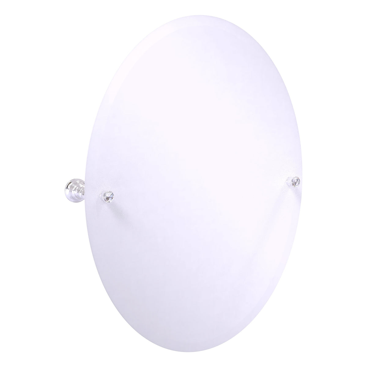 Carolina Crystal Collection Frameless Oval Tilt Mirror with Beveled Edge