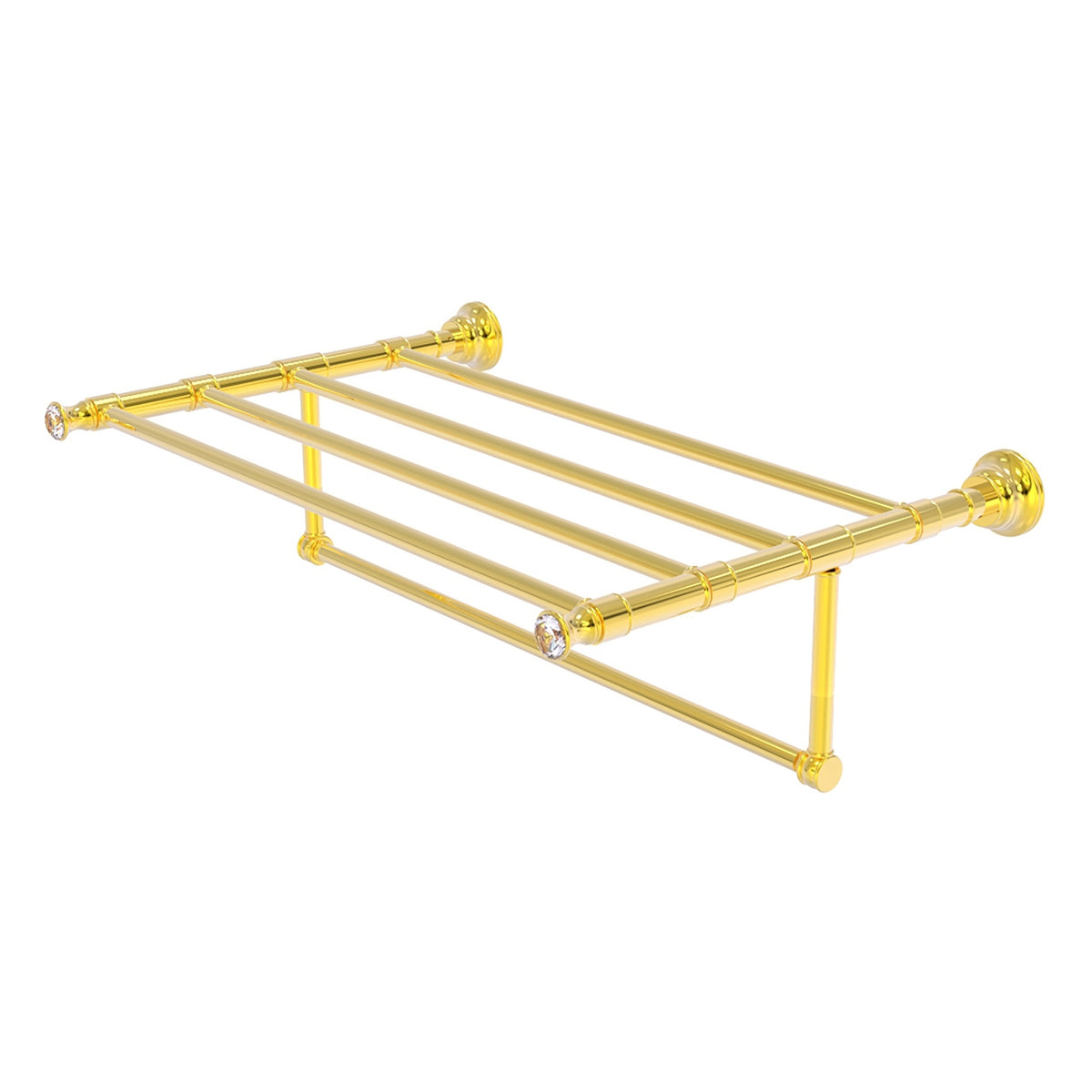 Carolina Crystal Collection Towel Shelf with Integrated Towel Bar