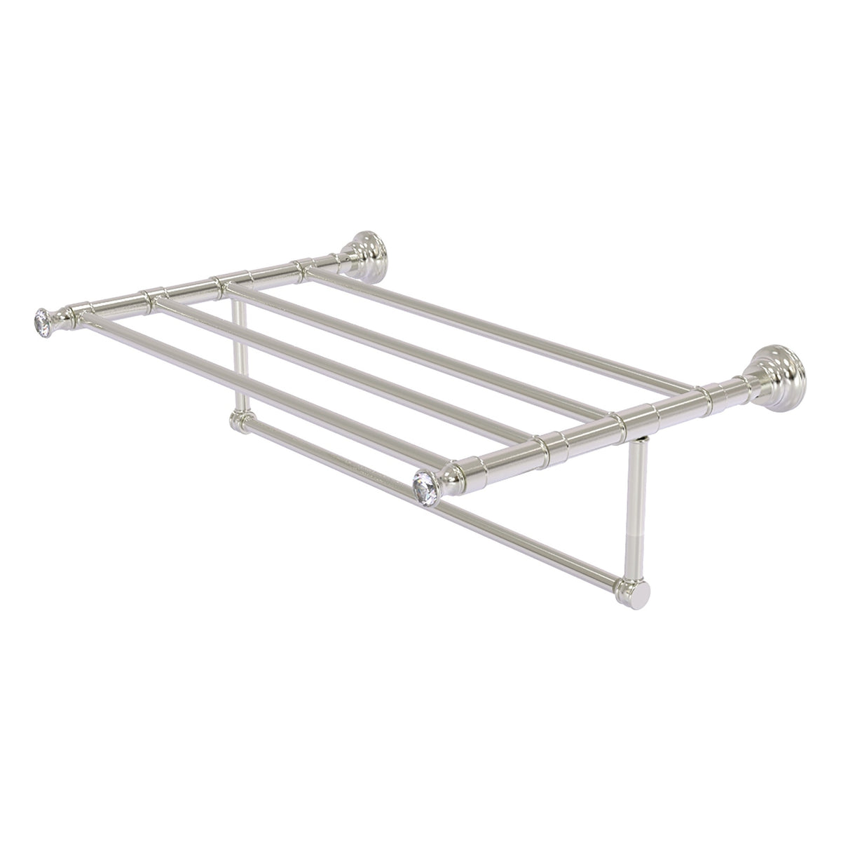 Carolina Crystal Collection Towel Shelf with Integrated Towel Bar