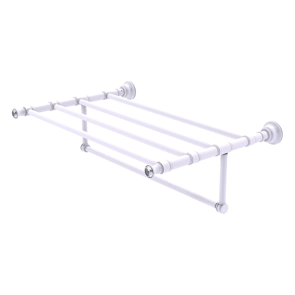 Carolina Crystal Collection Towel Shelf with Integrated Towel Bar