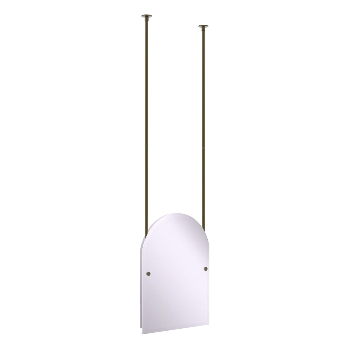 Frameless Arched Top Ceiling Hung Mirror