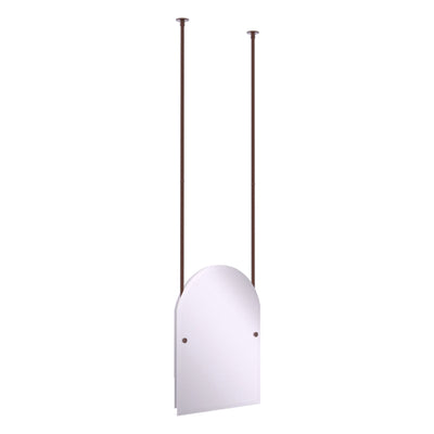 Frameless Arched Top Ceiling Hung Mirror