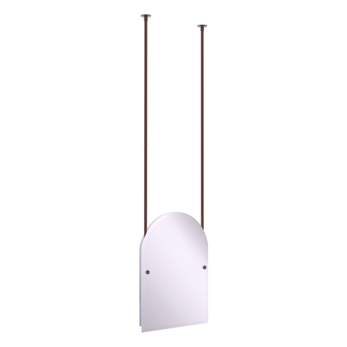 Frameless Arched Top Ceiling Hung Mirror