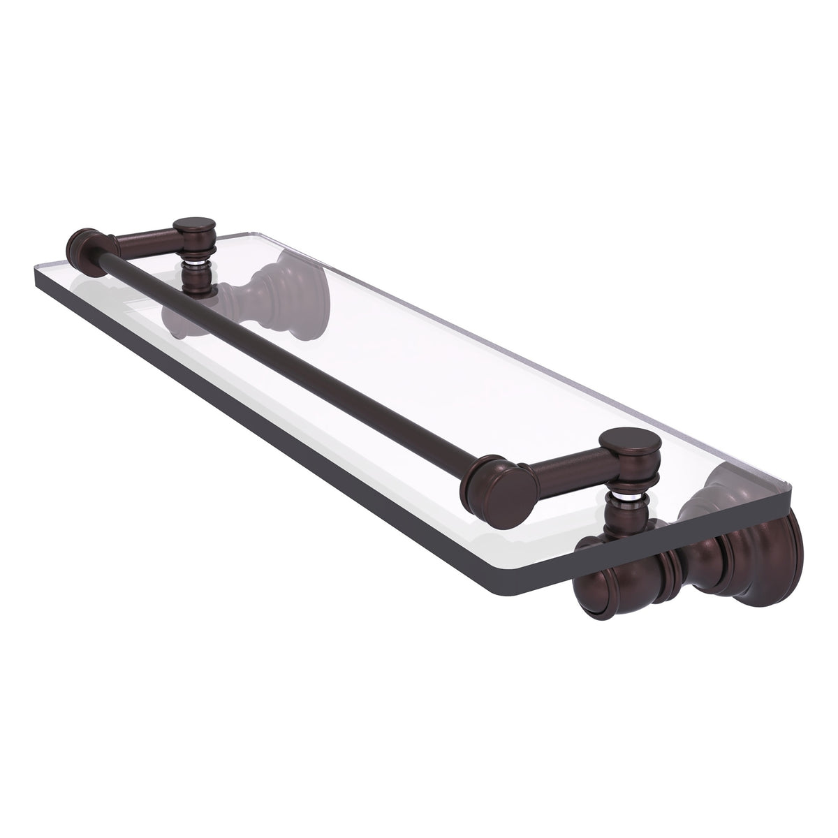Carolina Collection Glass Shelf with Gallery Rail